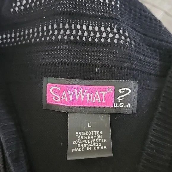 Say What? U S.A. Shrug Size L Short Sleeve Cropped - Picture 5 of 6